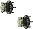 SET-MO512507-2 Rear, Driver and Passenger Side Wheel Hub, 5 Lugs, With Bearing, Problem Solver Series