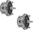 SET-MO512517-2 Rear, Driver and Passenger Side Wheel Hub, 5 Lugs, With Bearing, Problem Solver Series