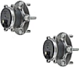 SET-MO512523-2 Rear, Driver and Passenger Side Wheel Hub, 5 Lugs, With Bearing, Problem Solver Series