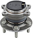 SET-MO512525-2 Rear, Driver and Passenger Side Wheel Hub, 5 Lugs, With Bearing, Problem Solver Series