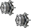 SET-MO512535-2 Rear, Driver and Passenger Side Wheel Hub, 5 Lugs, With Bearing, Problem Solver Series