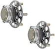SET-MO512538-2 Rear, Driver and Passenger Side Wheel Hub, 4 Lugs, With Bearing,, Problem Solver Series