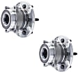 SET-MO512546-2 Rear, Driver and Passenger Side Wheel Hub, 5 Lugs, With Bearing, Problem Solver Series