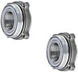 SET-MO512549-2 Rear, Driver and Passenger Side Wheel Hub, 4 Lugs, With Bearing, Problem Solver Series