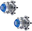 SET-MO512550-2 Rear, Driver and Passenger Side Wheel Hub, 5 Lugs, With Bearing, Problem Solver Series