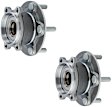SET-MO512551-2 Rear, Driver and Passenger Side Wheel Hub, 5 Lugs, With Bearing, Problem Solver Series