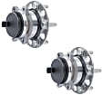 SET-MO512553-2 Rear, Driver and Passenger Side Wheel Hub, 5 Lugs, With Bearing, Problem Solver Series