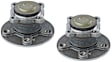 SET-MO512561-2 Rear, Driver and Passenger Side Wheel Hub, 5 Lugs, With Bearing, Sensor Included