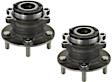 SET-MO512564-2 Rear, Driver and Passenger Side Wheel Hub, 5 Lugs, With Bearing,, Problem Solver Series