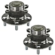 SET-MO512570-2 Rear, Driver and Passenger Side Wheel Hub, 5 Lugs, Sensor Included