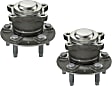 SET-MO512572-2 Rear, Driver and Passenger Side Wheel Hub, 5 Lugs, With Bearing, Problem Solver Series