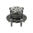 SET-MO512581-2 Rear, Driver and Passenger Side Wheel Hub, 5 Lugs, Sensor Included