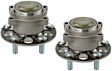 SET-MO512585-2 Rear, Driver and Passenger Side Wheel Hub, 5 Lugs, With Bearing, FWD, 3.5L, 6Cyl