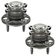 SET-MO512587-2 Rear, Driver and Passenger Side Wheel Hub, 4 Lugs, With Bearing, Sensor Included, 1.4L, 4Cyl