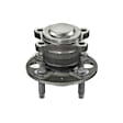 SET-MO512587-2 Rear, Driver and Passenger Side Wheel Hub, 4 Lugs, With Bearing, Sensor Included, 1.4L, 4Cyl