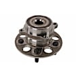 SET-MO512632-2 Rear, Driver and Passenger Side Wheel Hub, 5 Lugs, Sensor Included, Problem Solver Series