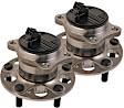 SET-MO512645-2 Rear, Driver and Passenger Side Wheel Hub, 5 Lugs, With Bearing