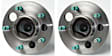 SET-MO513062-2 Rear, Driver and Passenger Side Wheel Hub, 5 Lugs, With Bearing, Problem Solver Series