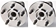 SET-MO513084-2 Front, Driver and Passenger Side Wheel Hub, 5 Lugs, With Bearing,, Problem Solver Series