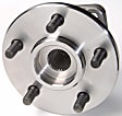 SET-MO513084-2 Front, Driver and Passenger Side Wheel Hub, 5 Lugs, With Bearing,, Problem Solver Series