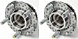 SET-MO513115-2 Front, Driver and Passenger Side Wheel Hub, 5 Lugs, With Bearing, Problem Solver Series
