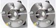 SET-MO513138-2 Front, Driver and Passenger Side Wheel Hub, 5 Lugs, With Bearing, Problem Solver Series
