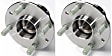 SET-MO513152-2 Front, Driver and Passenger Side Wheel Hub, 4 Lugs, With Bearing, Problem Solver Series