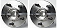 SET-MO513158-2 Front, Driver and Passenger Side Wheel Hub, 5 Lugs, With Bearing, Problem Solver Series