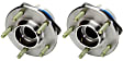 SET-MO513179-2 Front, Driver and Passenger Side Wheel Hub, 5 Lugs, With Bearing