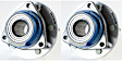 SET-MO513203-2 Front, Driver and Passenger Side Wheel Hub, 5 Lugs, With Bearing, Problem Solver Series