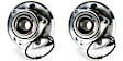 SET-MO513207-2 Front, Driver and Passenger Side Wheel Hub, 5 Lugs, With Bearing, Problem Solver Series