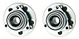 SET-MO513228-2 Front, Driver and Passenger Side Wheel Hub, 5 Lugs, With Bearing, Problem Solver Series