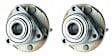 SET-MO513237-2 Front, Driver and Passenger Side Wheel Hub, 5 Lugs, With Bearing, Problem Solver Series