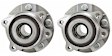 SET-MO513258-2 Front, Driver and Passenger Side Wheel Hub, 5 Lugs, With Bearing, Problem Solver Series
