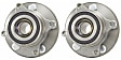 SET-MO513267-2 Front, Driver and Passenger Side Wheel Hub, 5 Lugs, With Bearing, Problem Solver Series