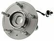 SET-MO513276-2 Front, Driver and Passenger Side Wheel Hub, 5 Lugs, With Bearing, Problem Solver Series