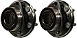SET-MO513289-2 Front or Rear, Driver and Passenger Side Wheel Hub, 6 Lugs, With Bearing, Problem Solver Series
