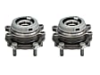 SET-MO513294-2 Front, Driver and Passenger Side Wheel Hub, 5 Lugs, With Bearing, 2.5L, 4Cyl, Problem Solver Series
