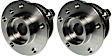SET-MO513305-2 Front, Driver and Passenger Side Wheel Hub, 5 Lugs, With Bearing, Problem Solver Series