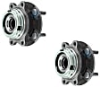 SET-MO513334-2 Front, Driver and Passenger Side Wheel Hub, 5 Lugs, With Bearing, Problem Solver Series