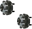 SET-MO513335-2 Front, Driver and Passenger Side Wheel Hub, 5 Lugs, With Bearing, Problem Solver Series