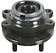 SET-MO513335-2 Front, Driver and Passenger Side Wheel Hub, 5 Lugs, With Bearing, Problem Solver Series