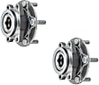 SET-MO513336-2 Front, Driver and Passenger Side Wheel Hub, 5 Lugs, With Bearing, Problem Solver Series