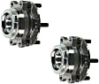 SET-MO513338-2 Front, Driver and Passenger Side Wheel Hub, 5 Lugs, With Bearing, 3.5L, 6Cyl, Problem Solver Series