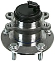 SET-MO513343-2 Front, Driver and Passenger Side Wheel Hub, 5 Lugs, With Bearing, Coupe, Problem Solver Series