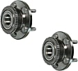 SET-MO513346-2 Front, Driver and Passenger Side Wheel Hub, 5 Lugs, With Bearing, Problem Solver Series