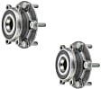 SET-MO513347-2 Front, Driver and Passenger Side Wheel Hub, 5 Lugs, With Bearing, Problem Solver Series