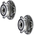 SET-MO513348-2 Front, Driver and Passenger Side Wheel Hub, 5 Lugs, With Bearing, Problem Solver Series