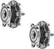 SET-MO513351-2 Front, Driver and Passenger Side Wheel Hub, 5 Lugs, With Bearing, Problem Solver Series