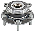 SET-MO513354-2 Front, Driver and Passenger Side Wheel Hub, 5 Lugs, With Bearing, Problem Solver Series